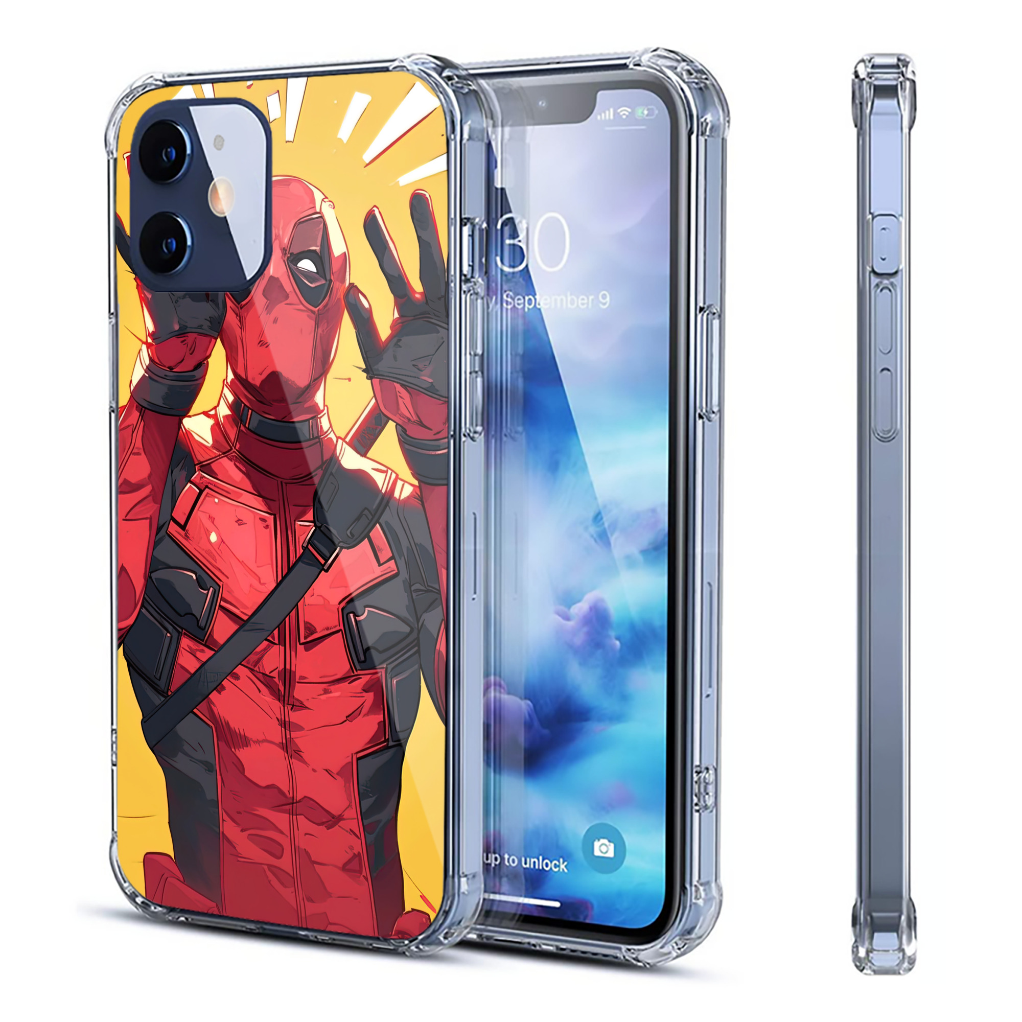 （画像用） Deadpool デッドプール 【iPhone 12シリーズ対応】透明スマホケース（クリアソフトケース）